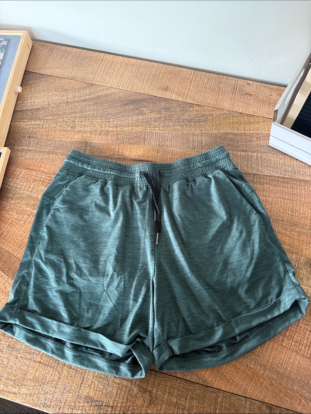 Born Primitive Forest Green Athletic Shorts with Drawstring